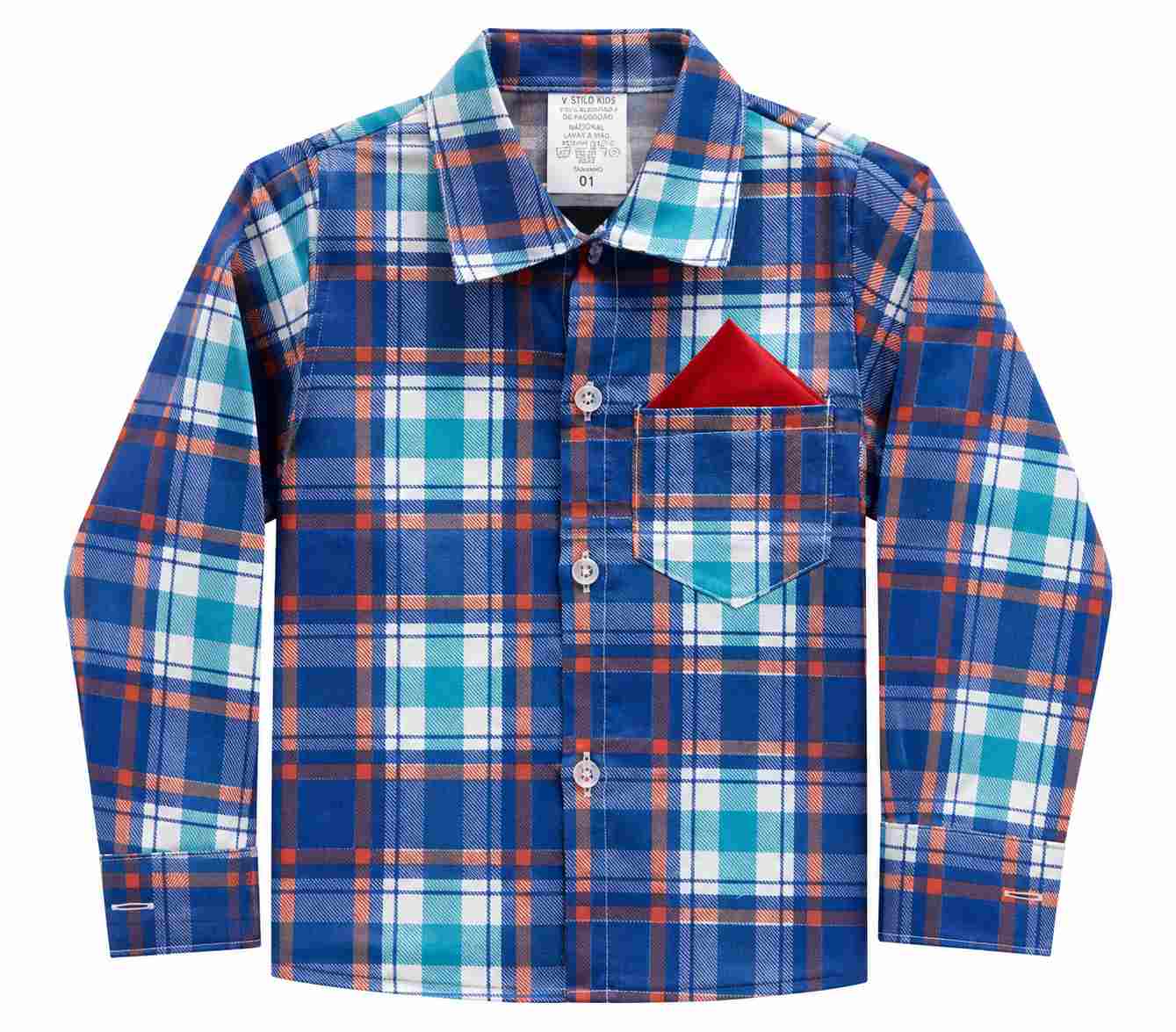 CAMISA JUNINA XADREZ INFANTIL  REF 421